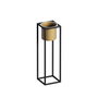 Aberto Design Maceta Decorativa GED-023-A Negro y Dorado
